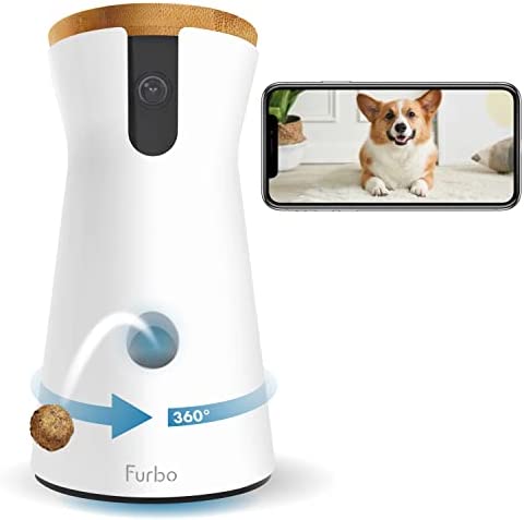 【新型】Furbo ドッグカメラ – 360°ビュー｜ ファーボ AI搭載 wifi ペットカメラ 犬 留守番 飛び出すおやつ 見守り 双方向会話 スマホ iPhone & Android 対応 アカウント共有 写真 動画 いぬ イヌ 猫 ねこ ネコ